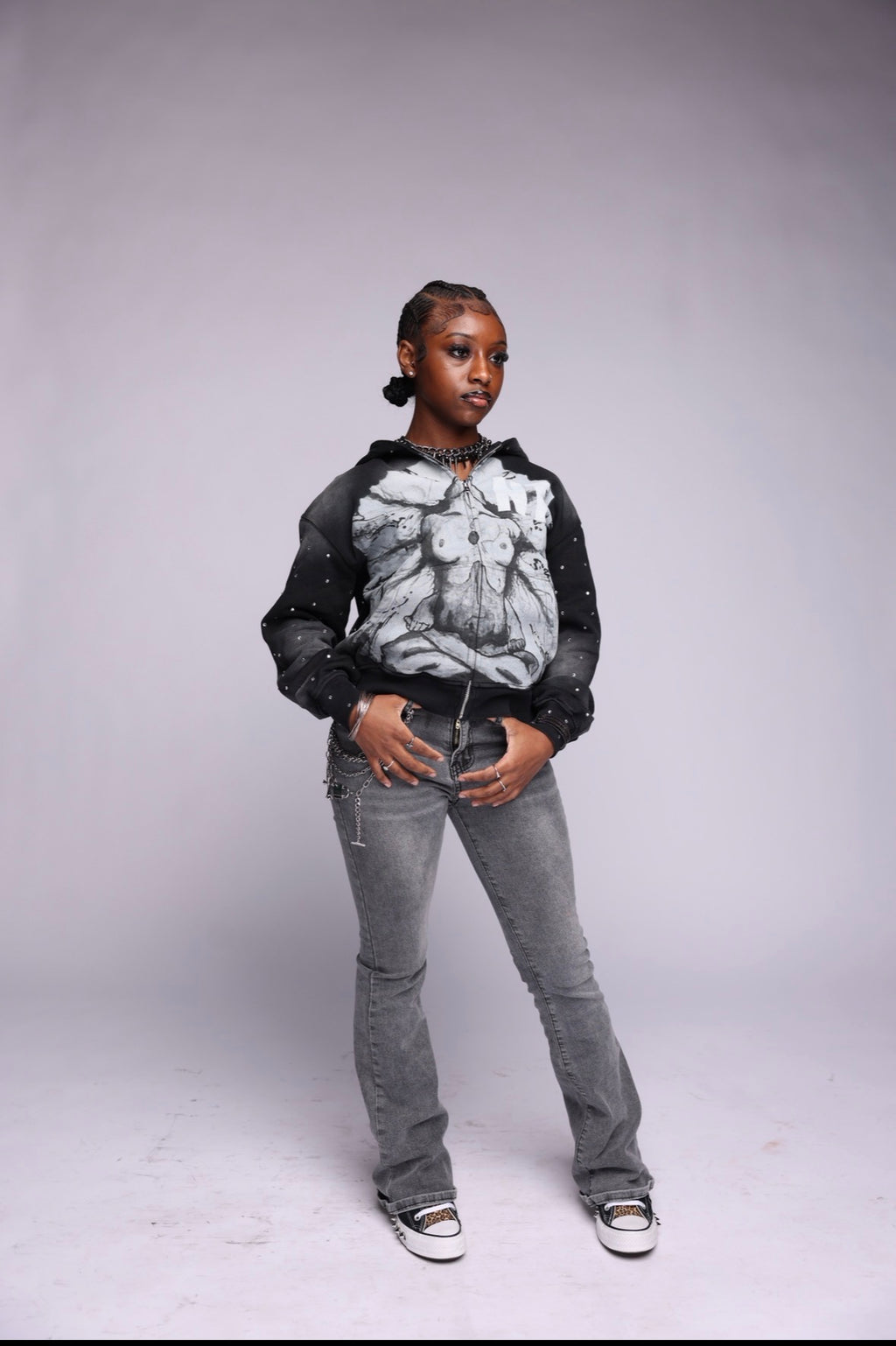 NTL Acid Wash Hoodie (Black)