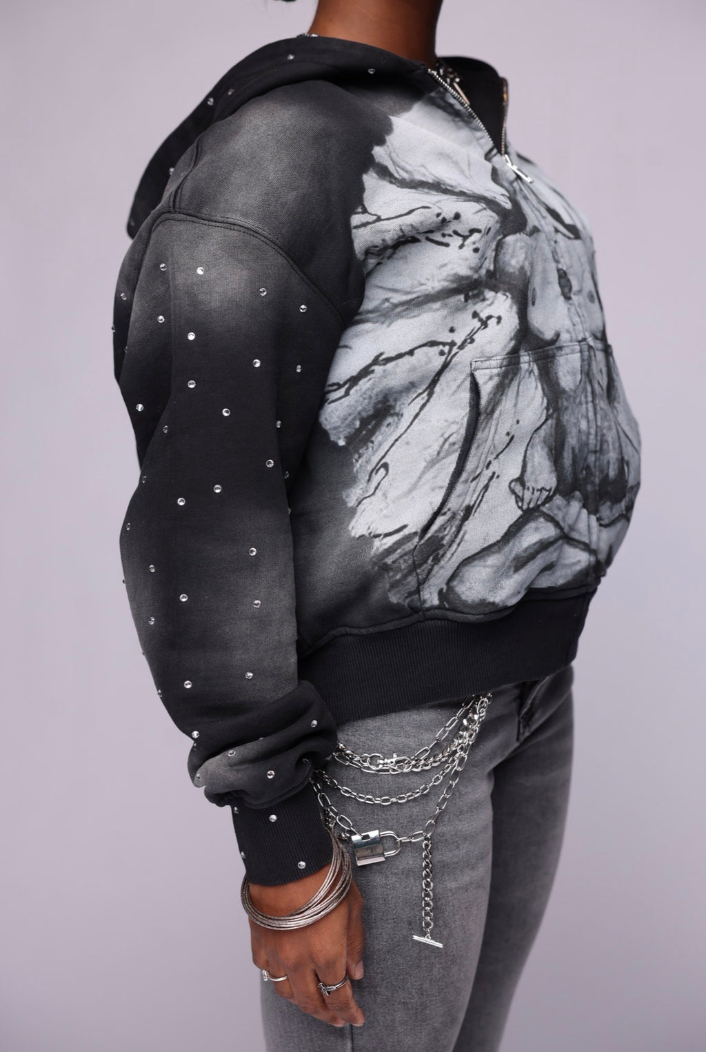 NTL Acid Wash Hoodie (Black)